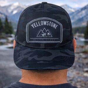 Yellowstone Cap Hat Camo Ranch Baseball Trucker Adjustable Camouflage Logo Black